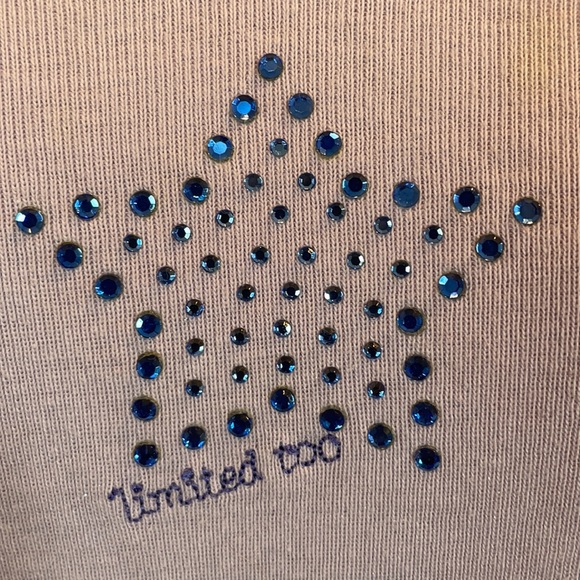 Limited Too top glitter rhinestone star Tween XXL - Picture 6 of 11